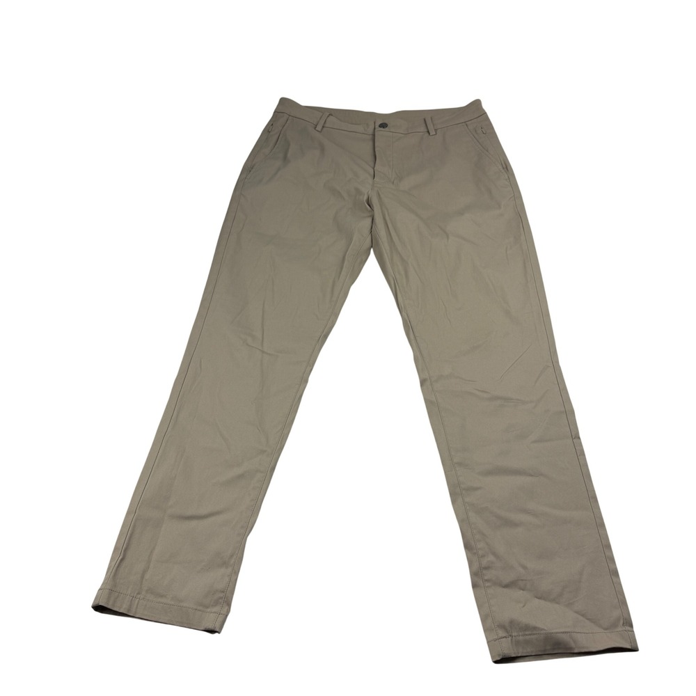 Birddogs Mens Khaki Chino Pants Tan Stretch Cotton Blend 34x30 Slim Straight